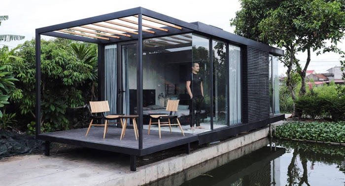 What does the office container include?